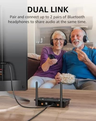 1Mii B03 Bluetooth 5.3 Transmitter Receiver for TV Home Stereo | Long Range, aptX HD & Dual Link thumbnail 2