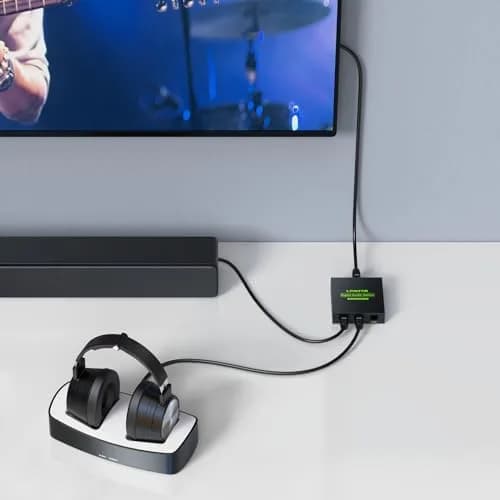 LiNKFOR Digital Optical Audio 1x3 Splitter | Supports 5.1CH Dolby-AC3 DTS, Aluminum Alloy, 40m Optical Fiber thumbnail 4