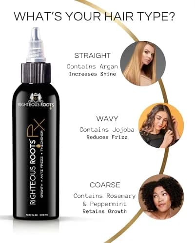 Righteous Roots Rx Hair Oil for Hair Growth, Anti Frizz & Thickening | 4 fl oz (Previously Hair RX) thumbnail 6