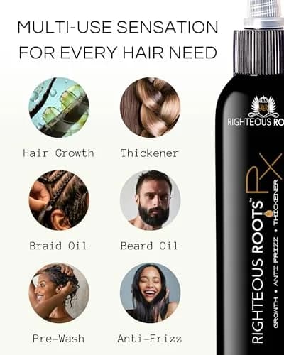 Righteous Roots Rx Hair Oil for Hair Growth, Anti Frizz & Thickening | 4 fl oz (Previously Hair RX) thumbnail 2
