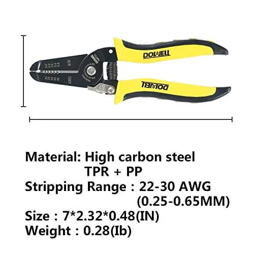 DOWELL Wire Stripper Tool 22-30 AWG | Precision Cutting & Stripping for Electronics thumbnail 12