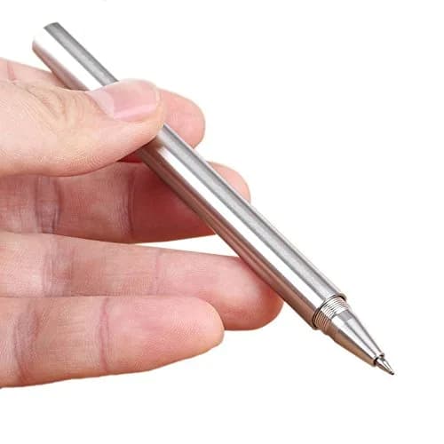 EKLOEN Ballpoint Stainless Steel Silver Pen, Fine Point, Black Ink | Elegant & Durable thumbnail 4