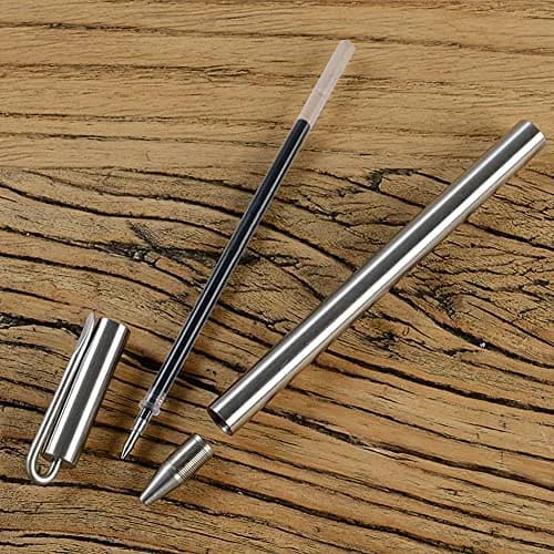 EKLOEN Ballpoint Stainless Steel Silver Pen, Fine Point, Black Ink | Elegant & Durable thumbnail 3