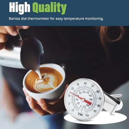 Thermometer World Milk Thermometer for Coffee, Cheese & Yogurt Making - 16.5cm (6.5 Inch) Probe, -10 to 110°C Range | Accurate Analog Dial for Baristas thumbnail 5