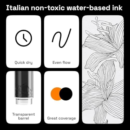 ARTISTRO Black Paint Pens Extra-Fine Tip Set of 5 | ASTM D-4236 Certified thumbnail 4