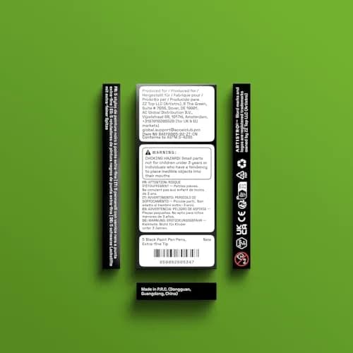 ARTISTRO Black Paint Pens Extra-Fine Tip Set of 5 | ASTM D-4236 Certified thumbnail 9