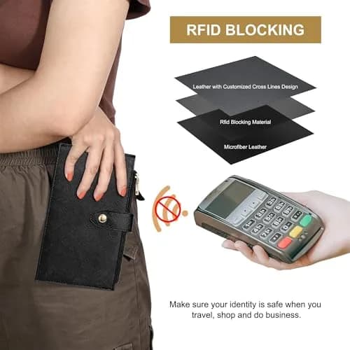Travelambo RFID Wallet Women Large Size Bifold 8in | RFID Blocking & Large Capacity thumbnail 4