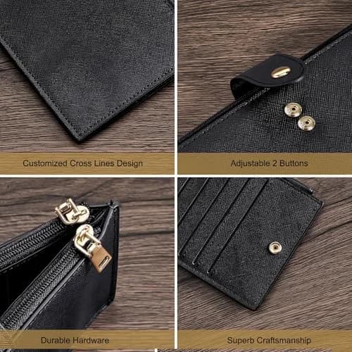 Travelambo RFID Wallet Women Large Size Bifold 8in | RFID Blocking & Large Capacity thumbnail 6