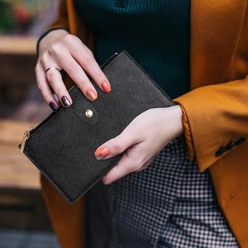 Travelambo RFID Wallet Women Large Size Bifold 8in | RFID Blocking & Large Capacity thumbnail 2