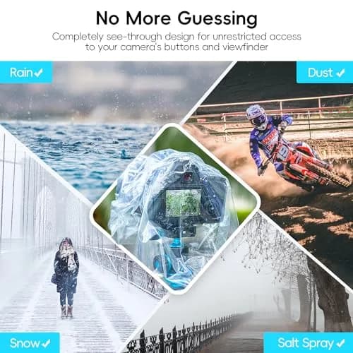 JJC Camera Rain Cover Sleeve for DSLR Lens up to 18" Waterproof 4-Pack | See-Through, Dust & Mud Protection thumbnail 4