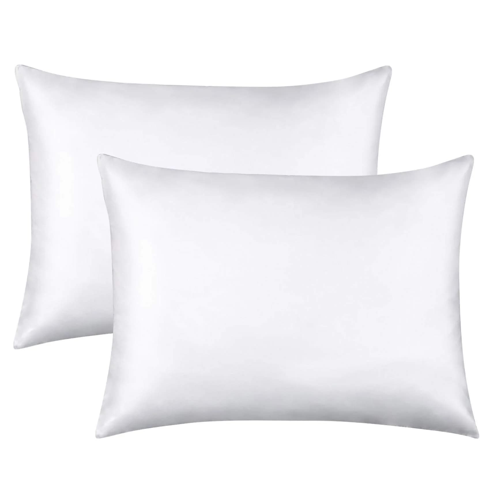 FLXXIE 2 Pack Satin Standard Pillowcases 51cm x 66cm (20"x26") | Silky Soft Pillow Covers with Zipper - main product image