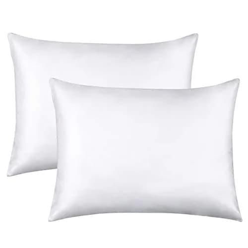 FLXXIE 2 Pack Satin Standard Pillowcases 51cm x 66cm (20"x26") | Silky Soft Pillow Covers with Zipper thumbnail 1