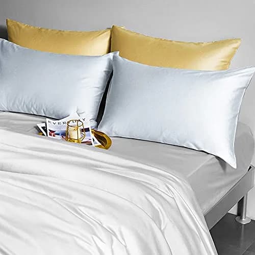 FLXXIE 2 Pack Satin Standard Pillowcases 51cm x 66cm (20"x26") | Silky Soft Pillow Covers with Zipper thumbnail 4