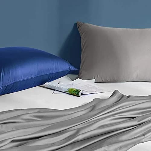 FLXXIE 2 Pack Satin Standard Pillowcases 51cm x 66cm (20"x26") | Silky Soft Pillow Covers with Zipper thumbnail 2