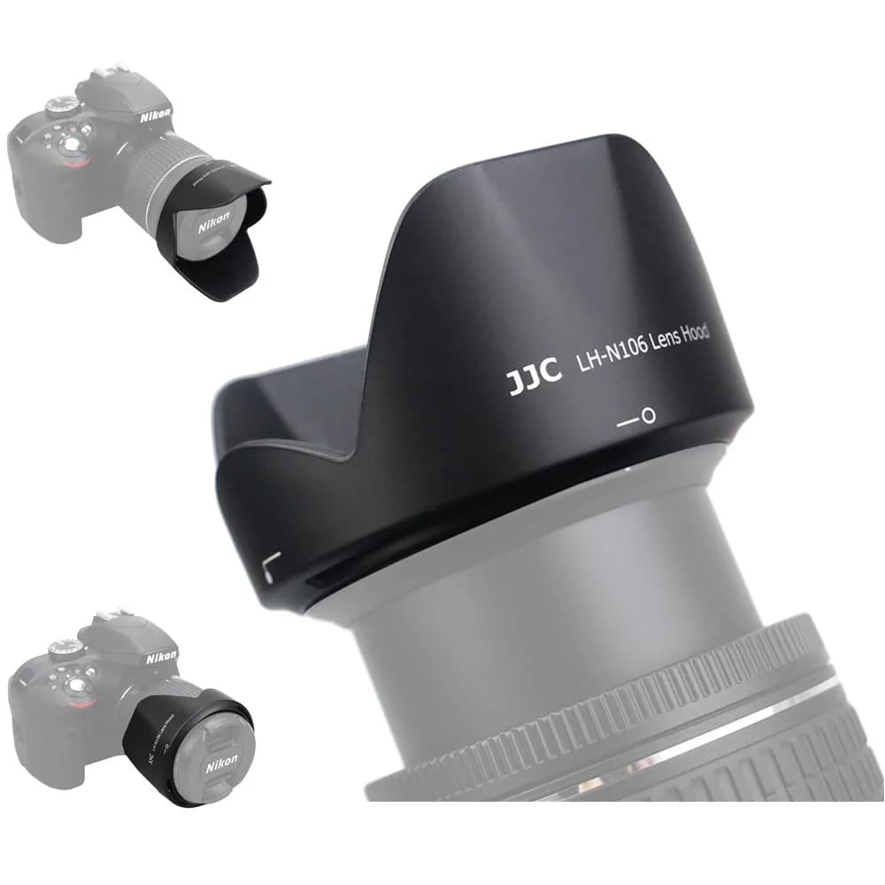 JJC LH-N106 Lens Hood for Nikon 18-55mm F3.5-5.6G VR | Reversible & Protective (70-120 chars) - main product image