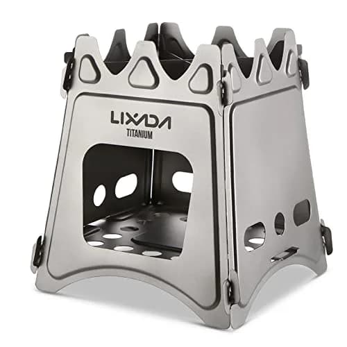 Lixada Titanium Wood Stove Ultralight Backpacking Stove Portable Folding Camping Stove 4.2in | Durable & Compact for Outdoor Cooking thumbnail 2