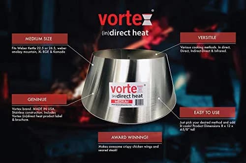 VORTEX Medium BBQ Vortex™ BGE Kamado Kettle Charcoal | Indirect & Direct Cooking thumbnail 2