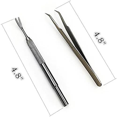 HTBMALL Stainless Steel Tick Remover Tool Kit with Tweezers for Pets & Humans (1 Kit, Silver) thumbnail 4