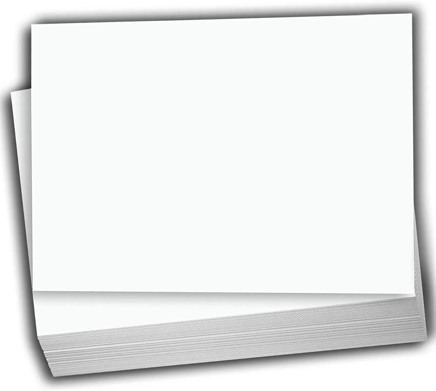Hamilco White 80lb Cover Heavy 5.5x8.5 Cardstock for Invitations | Premium USA Import - main product image