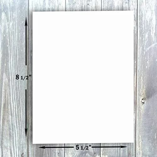 Hamilco White 80lb Cover Heavy 5.5x8.5 Cardstock for Invitations | Premium USA Import thumbnail 2
