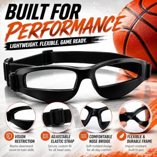 Liberty Imports Dribble Goggles Basketball Training Specs | Improve Handles & Court Awareness thumbnail 5