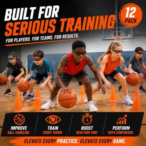 Liberty Imports Dribble Goggles Basketball Training Specs | Improve Handles & Court Awareness thumbnail 3