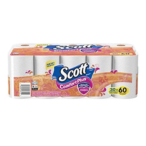 Scott ComfortPlus Toilet Paper Double Roll Bath Tissue, 30 Count | 231 Sheets Per Roll thumbnail 1