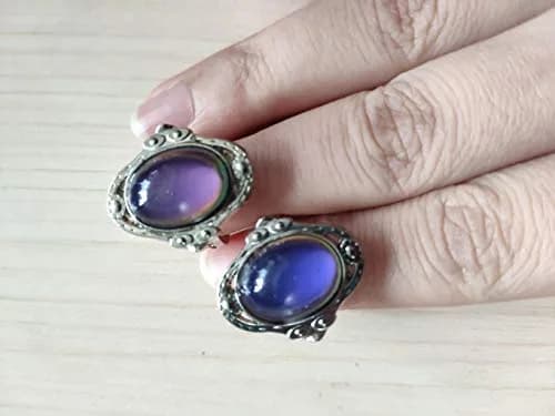 Carykon Oval Mood Ring Adjustable Finger Ring for Men & Women, Size 1.5-2 (2-Pack) thumbnail 4
