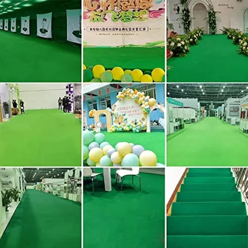 HUAHOO Grass Green Aisle Runner 61cm (24 Inch) x 15.24m (50 Feet) | Durable Rayon for Weddings & Events thumbnail 5