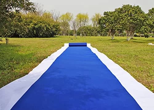 HUAHOO Royal Blue Aisle Runner Carpet Rugs 24 Inch x 50 Feet | Wedding & Event Decor thumbnail 5