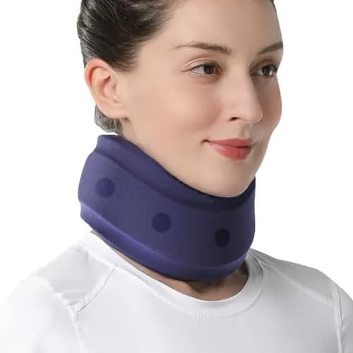 Velpeau Neck Brace for Neck Pain Support - Soft Cervical Collar for Sleeping & Support (Blue, Enhanced Version, S: 10.5-11.5"/2.7") thumbnail 1
