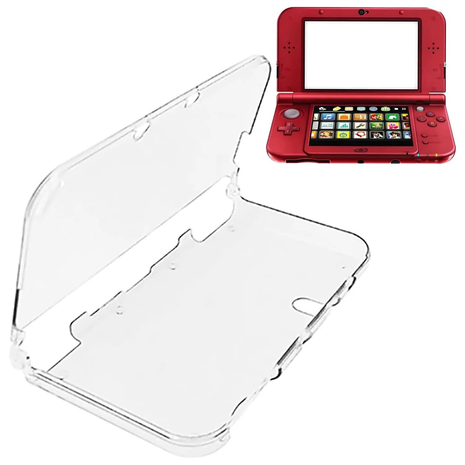 OSTENT Clear Crystal Hard Cover Case for Nintendo New 3DS XL | Scratch Resistant Polycarbonate Protection