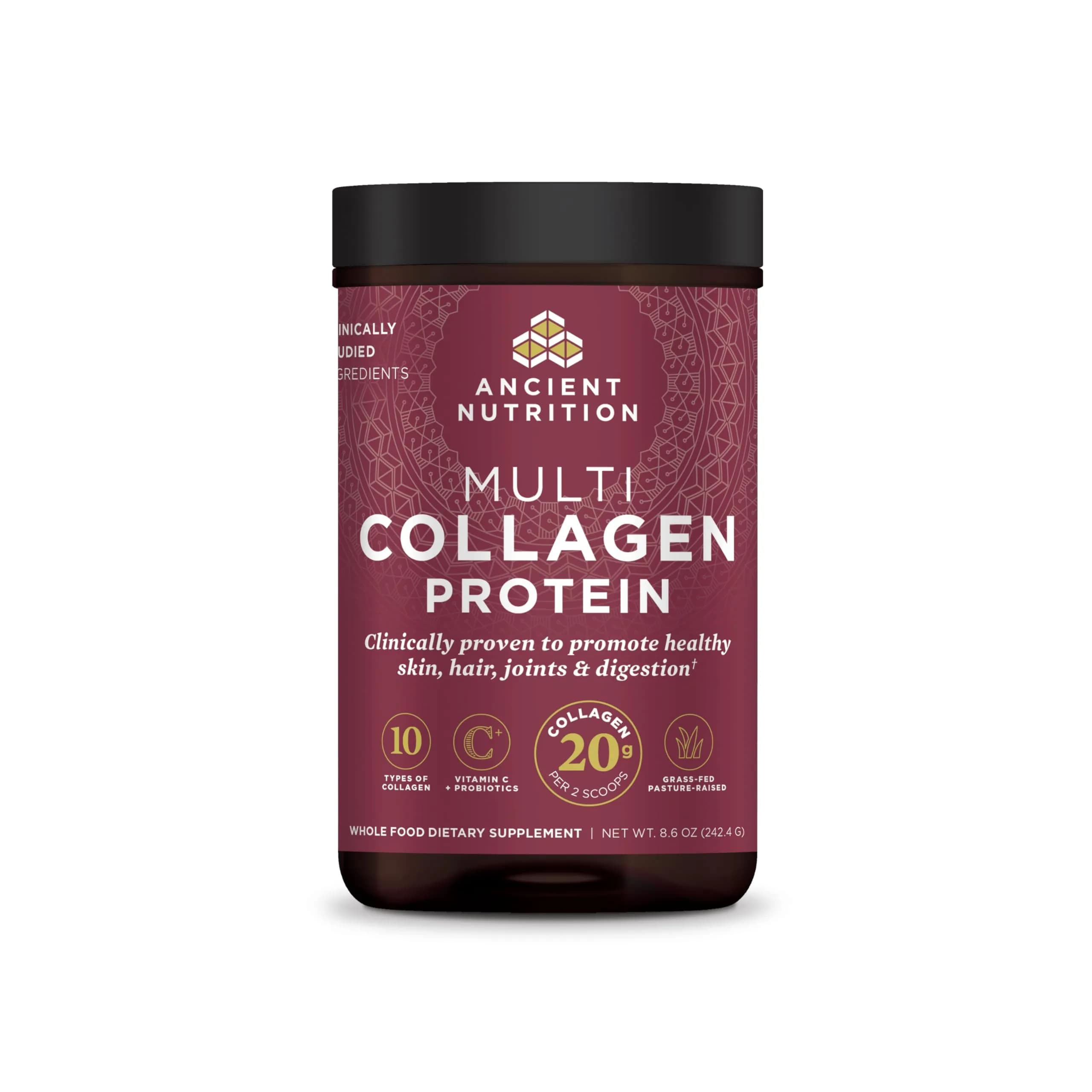 Ancient Nutrition Multi Collagen Powder Unflavored 24 Servings | Supports Skin, Nails, Gut Health - main product image