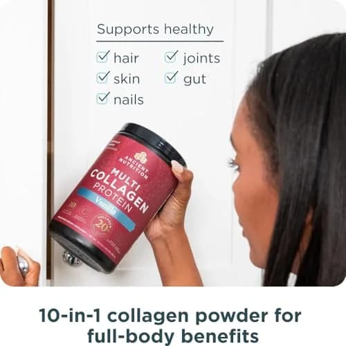 Ancient Nutrition Collagen Protein Vanilla 24 Servings | Supports Skin, Nails & Gut Health thumbnail 4
