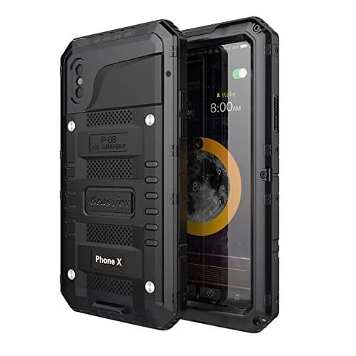 Beasyjoy Heavy Duty Metal Case for iPhone X/XS (5.8 inch) | Full Body Protection with Built-in Screen thumbnail 1