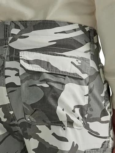 Wrangler Authentics Premium Twill Cargo Short, White Camo, 50 | Relaxed Fit, Durable Cotton, 11" Inseam thumbnail 3