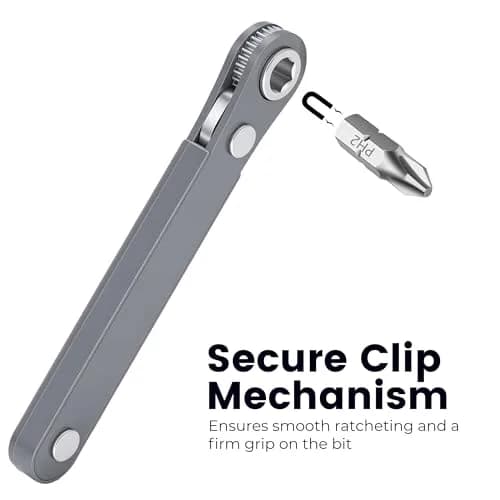 MULWARK 20pc Ultra Low Profile Mini Ratchet Screwdriver Set with 90 Degree Offset Handle | High Torque EDC Tool thumbnail 7