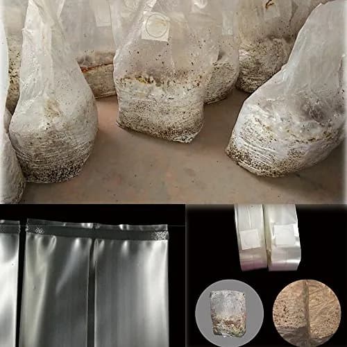 SUCOHANS Mushroom Grow Bags Large 20cmx12cmx50cm (50 Count) | Autoclavable 3 Mil Polypropylene with 0.2 Micron Filter thumbnail 3