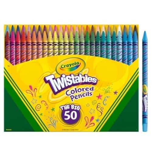 Crayola Twistables Colored Pencil Set (50ct) | No Sharpen Colored Pencils for Kids & Adults, Vibrant & Portable (4+) thumbnail 2