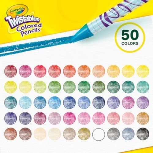 Crayola Twistables Colored Pencil Set (50ct) | No Sharpen Colored Pencils for Kids & Adults, Vibrant & Portable (4+) thumbnail 4