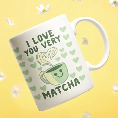 LookHUMAN Heart Coffee Mug - Unique 11oz Ceramic Mug for Matcha & Coffee Lovers, Dishwasher Safe thumbnail 4