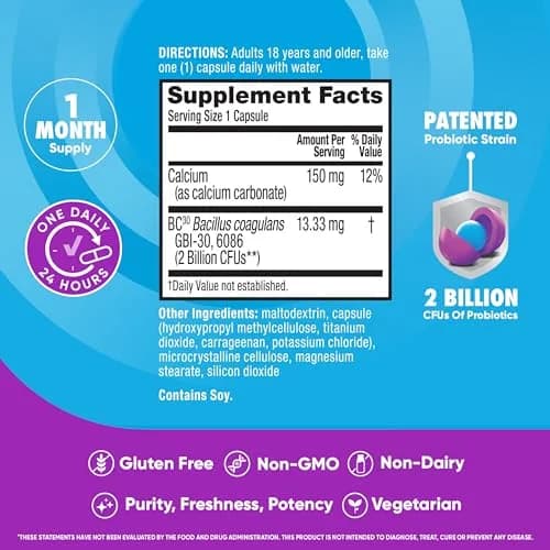 Digestive Advantage Daily Probiotic Capsules 60 Count | Supports Digestive & Immune Health thumbnail 3