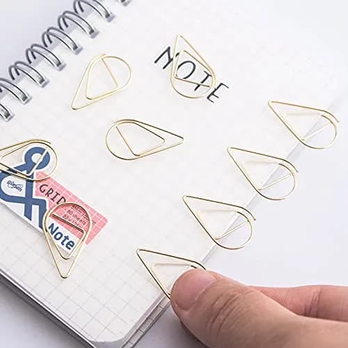 VENCINK Gold Paper Clips 300 pcs Drop-Shaped | Office & School Supplies thumbnail 4