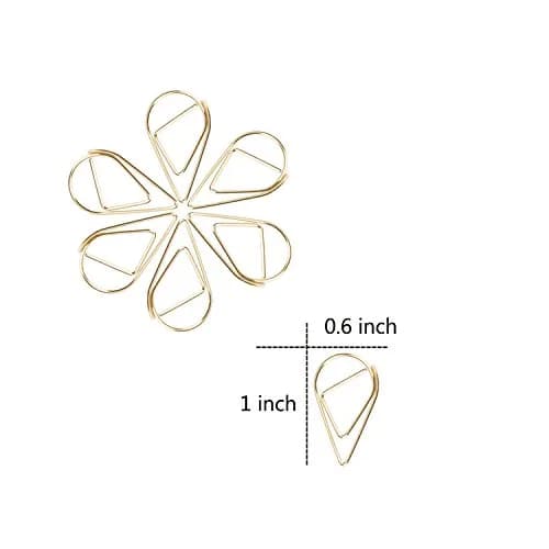VENCINK Gold Paper Clips 300 pcs Drop-Shaped | Office & School Supplies thumbnail 5