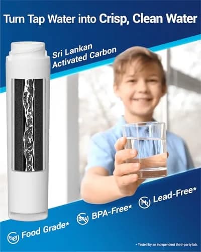 AQUA CREST GSWF Refrigerator Water Filter 3 Pack | NSF 42 Certified for Chlorine & Odor Reduction thumbnail 5
