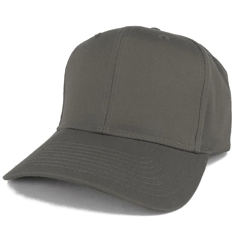 Armycrew XXL Oversize High Crown Adjustable Solid Baseball Cap - Royal Blue | Fits 2XL-3XL (62cm) — Charcoal / XX-Large
