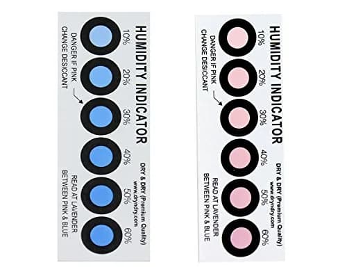 Dry & Dry Humidity Indicator Cards 12 Pack | 10-60% RH 6-Spot Reusable thumbnail 1