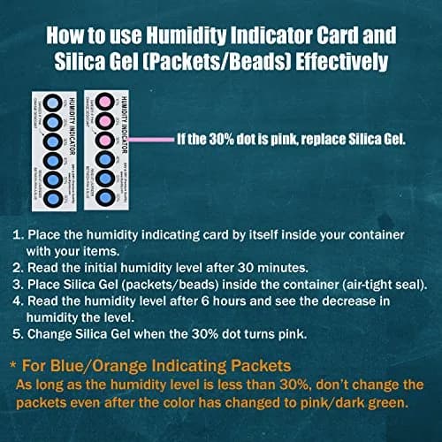 Dry & Dry Humidity Indicator Cards 12 Pack | 10-60% RH 6-Spot Reusable thumbnail 5
