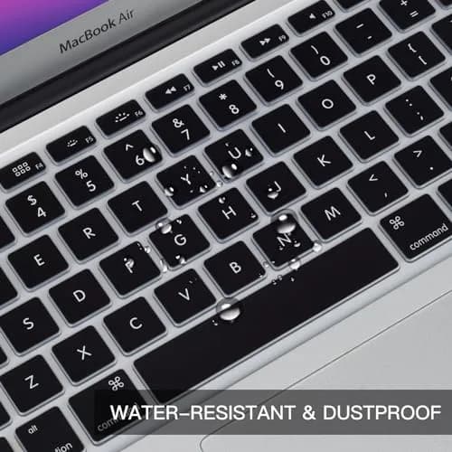 CaseBuy Black Silicone Keyboard Cover for MacBook Air 13" (A1369/A1466) & Pro 13"/15" (2010-2017 Models) | Protects from Spills & Dust thumbnail 5