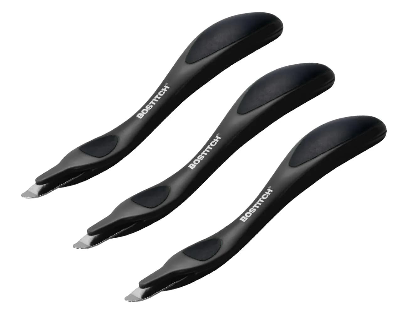 Bostitch Office Easy Staple Remover 3-Pack (Black) | Magnetic Tip & Push-Style Mechanism - main product image